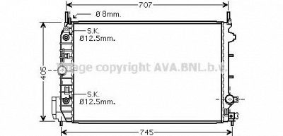 AVA QUALITY COOLING ola2388 -  Радиатор, охлаждение двигателя